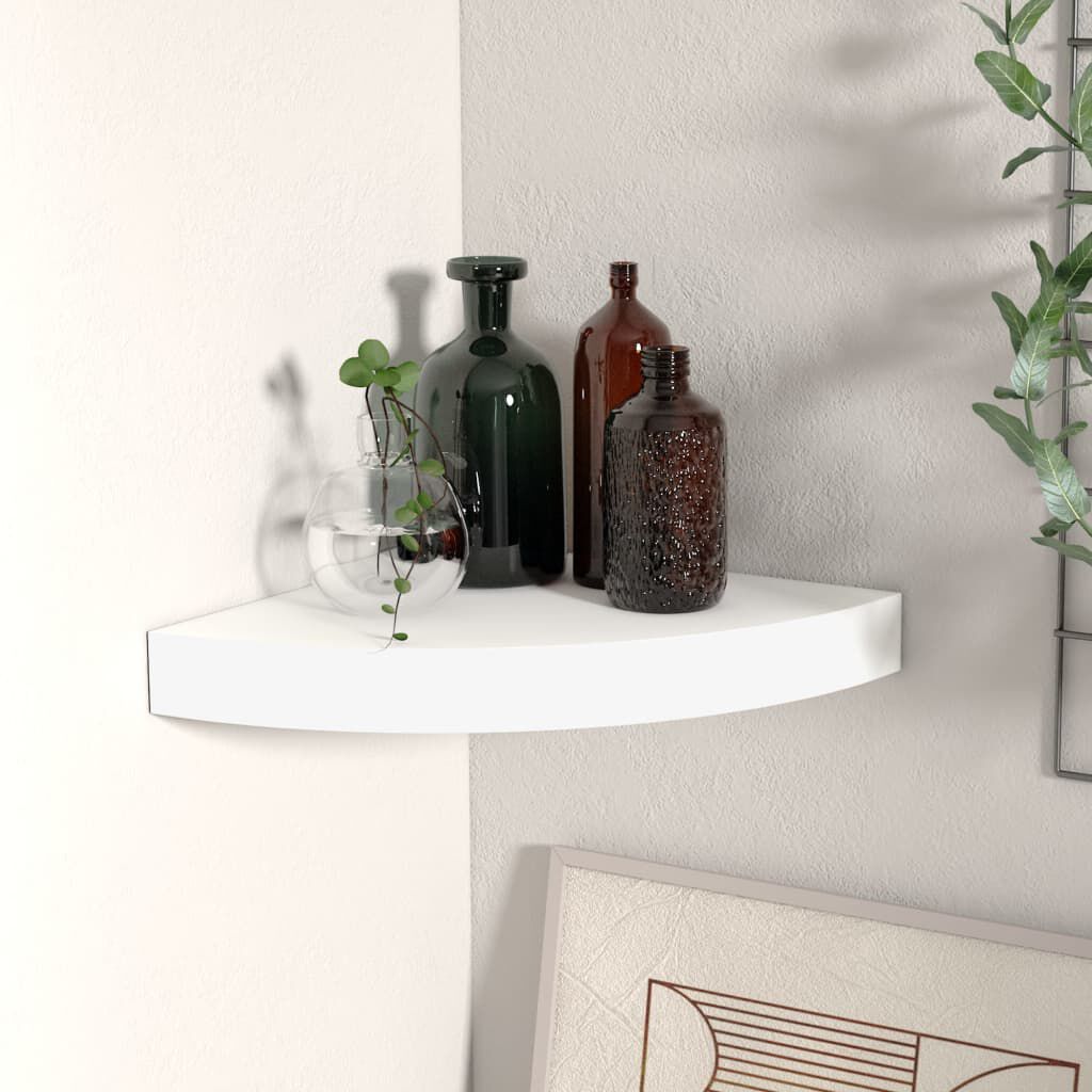 vidaXL Ράφι Τοίχου Γωνιακό Λευκό 25 x 25 x 3,8 εκ. από MDF