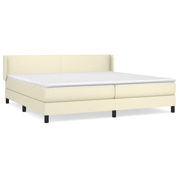 vidaXL &Kappa;&rho;&epsilon;&beta;ά&tau;&iota; Boxspring &mu;&epsilon; &Sigma;&tau;&rho;ώ&mu;&alpha; &Kappa;&rho;&epsilon;&mu; 200x200 &epsilon;&kappa;. &Sigma;&upsilon;&nu;&theta;&epsilon;&tau;&iota;&kappa;ό &Delta;έ&rho;&mu;&alpha;