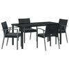 vidaXL &Sigma;έ&tau; &phi;&alpha;&gamma;&eta;&tau;&omicron;ύ &gamma;&iota;&alpha; &kappa;ή&pi;&omicron; 5 pcs &Mu;&alpha;ύ&rho;&omicron; &kappa;&alpha;&iota; &Gamma;&kappa;&rho;&iota; &Rho;ά&tau;&alpha; PE