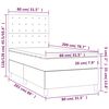 vidaXL Κρεβάτι Boxspring με Στρώμα Σκούρο Γκρι 80x200 εκ. Υφασμάτινο