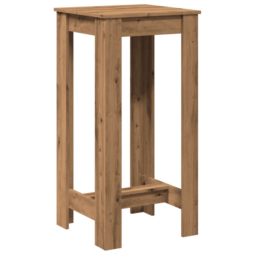 vidaXL Τραπέζι Μπαρ Αρτισιανή Δρυς 51x50x103,5 εκ. Επεξ. Ξύλο