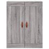 vidaXL Ντουλάπι Γκρι Sonoma 69,5 x 34 x 180 εκ. Επεξεργασμένο Ξύλο