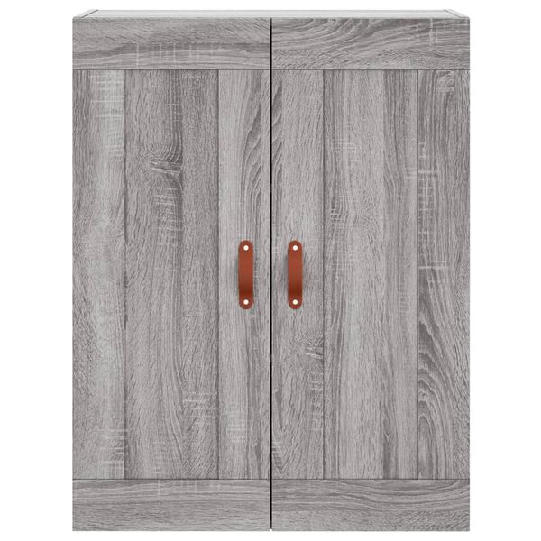 vidaXL Ντουλάπι Γκρι Sonoma 69,5 x 34 x 180 εκ. Επεξεργασμένο Ξύλο