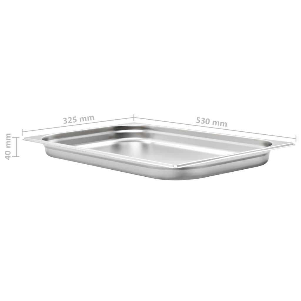 vidaXL Λεκάνες Gastronorm 4 τεμ. GN 1/1 40 χιλ. από Ανοξείδωτο Ατσάλι