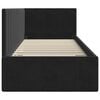 vidaXL Κρεβάτι Γωνίας με κεφαλάρι Μαύρο 80 εκ x 200 εκ ύφασμα