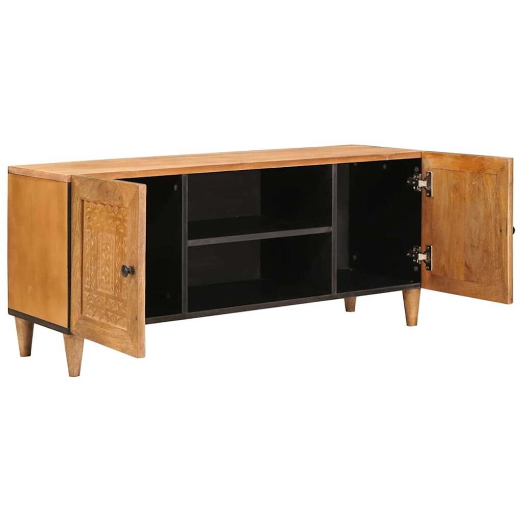 vidaXL Ντουλάπι TV Ανοιχτό καφέ 105 x 33 x 46 εκ Μασίφ ξύλο μάνγκο
