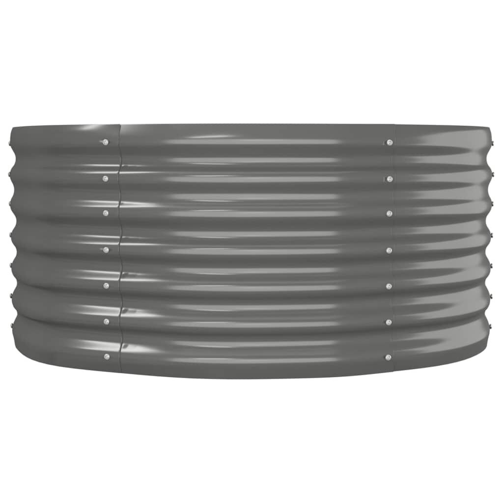 vidaXL Ζαρντινιέρα Γκρι 152x80x36 εκ. Ατσάλι με Ηλεκτρ. Βαφή Πούδρας