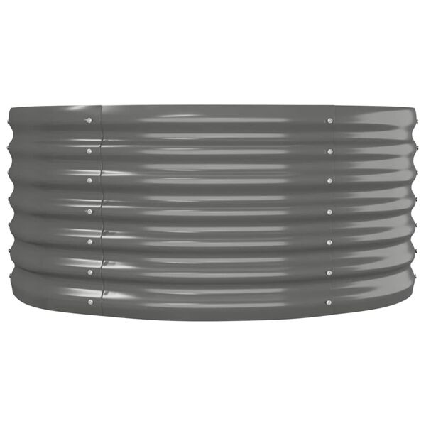 vidaXL Ζαρντινιέρα Γκρι 152x80x36 εκ. Ατσάλι με Ηλεκτρ. Βαφή Πούδρας