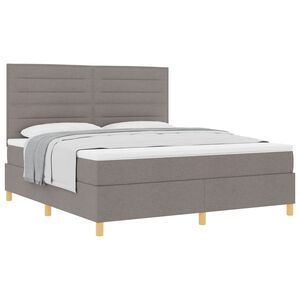 vidaXL &Kappa;&rho;&epsilon;&beta;ά&tau;&iota; &mu;&epsilon; &epsilon;&lambda;&alpha;&tau;ή&rho;&iota;&alpha; &mu;&epsilon; &sigma;&tau;&rho;ώ&mu;&alpha; Taupe 180 x 200 cm ύ&phi;&alpha;&sigma;&mu;&alpha;