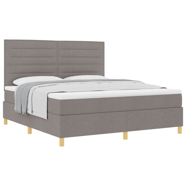 vidaXL &Kappa;&rho;&epsilon;&beta;ά&tau;&iota; &mu;&epsilon; &epsilon;&lambda;&alpha;&tau;ή&rho;&iota;&alpha; &mu;&epsilon; &sigma;&tau;&rho;ώ&mu;&alpha; Taupe 180 x 200 cm ύ&phi;&alpha;&sigma;&mu;&alpha;