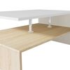 vidaXL Τραπεζάκι Σαλονιού Δρυς και Λευκό 90 x 59 x 42 εκ. Επεξ. Ξύλο