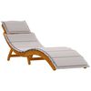 vidaXL Ξαπλώστρα 2 pcs Taupe 184 x 55 x 64 εκ Μασίφ ξύλο ακακίας