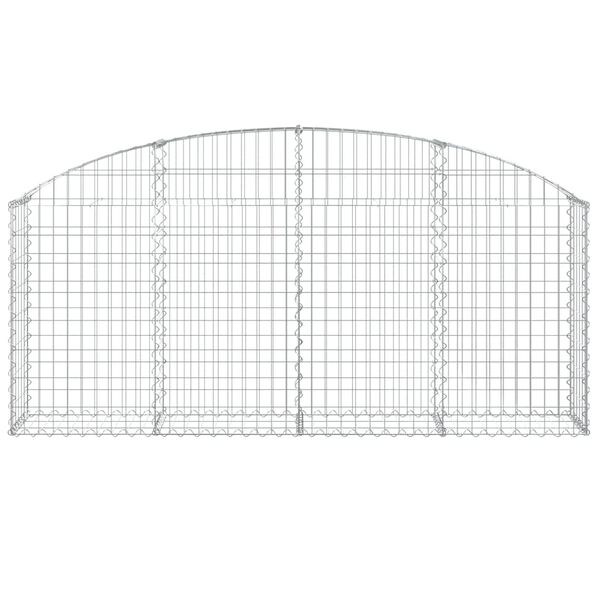 vidaXL Συρματοκιβώτιο Τοξωτό 200x30x80/100εκ. από Γαλβανισμένο Χάλυβα