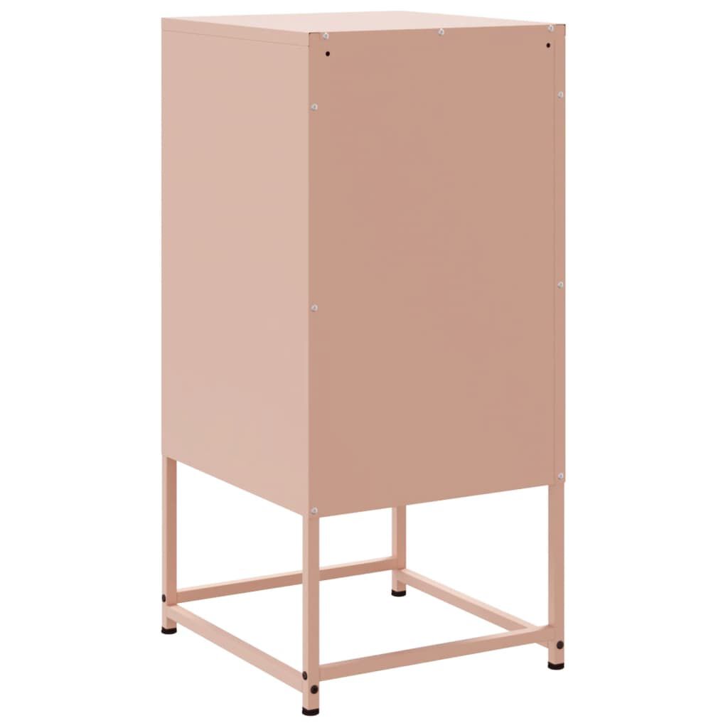 vidaXL Κομοδίνα 2 τεμ. Ροζ 36x39x78 εκ. από Χάλυβα