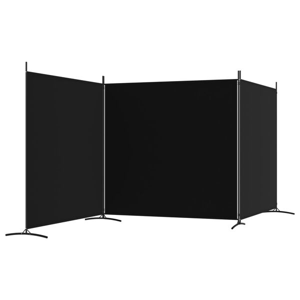 vidaXL Διαχωριστικό Δωματίου με 3 Πάνελ Μαύρο 525x180 εκ. από Ύφασμα