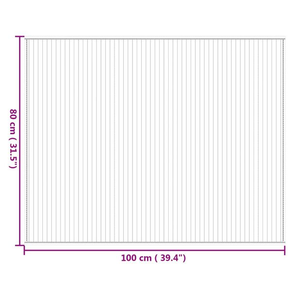 vidaXL Χαλί Ορθογώνιο Φυσικό 80 x 100 εκ. Μπαμπού