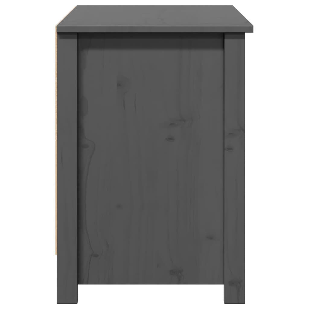 vidaXL Έπιπλο Τηλεόρασης Γκρι 103x36,5x52 εκ. από Μασίφ Ξύλο Πεύκου