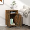 vidaXL Ντουλάπι με Ροδάκια Καπνιστή Δρυς 33x38x60 εκ. Επεξεργ. ξύλο