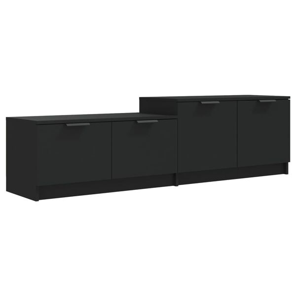 vidaXL Έπιπλο Τηλεόρασης Μαύρο 158,5x36x45 εκ. Επεξεργασμένο Ξύλο