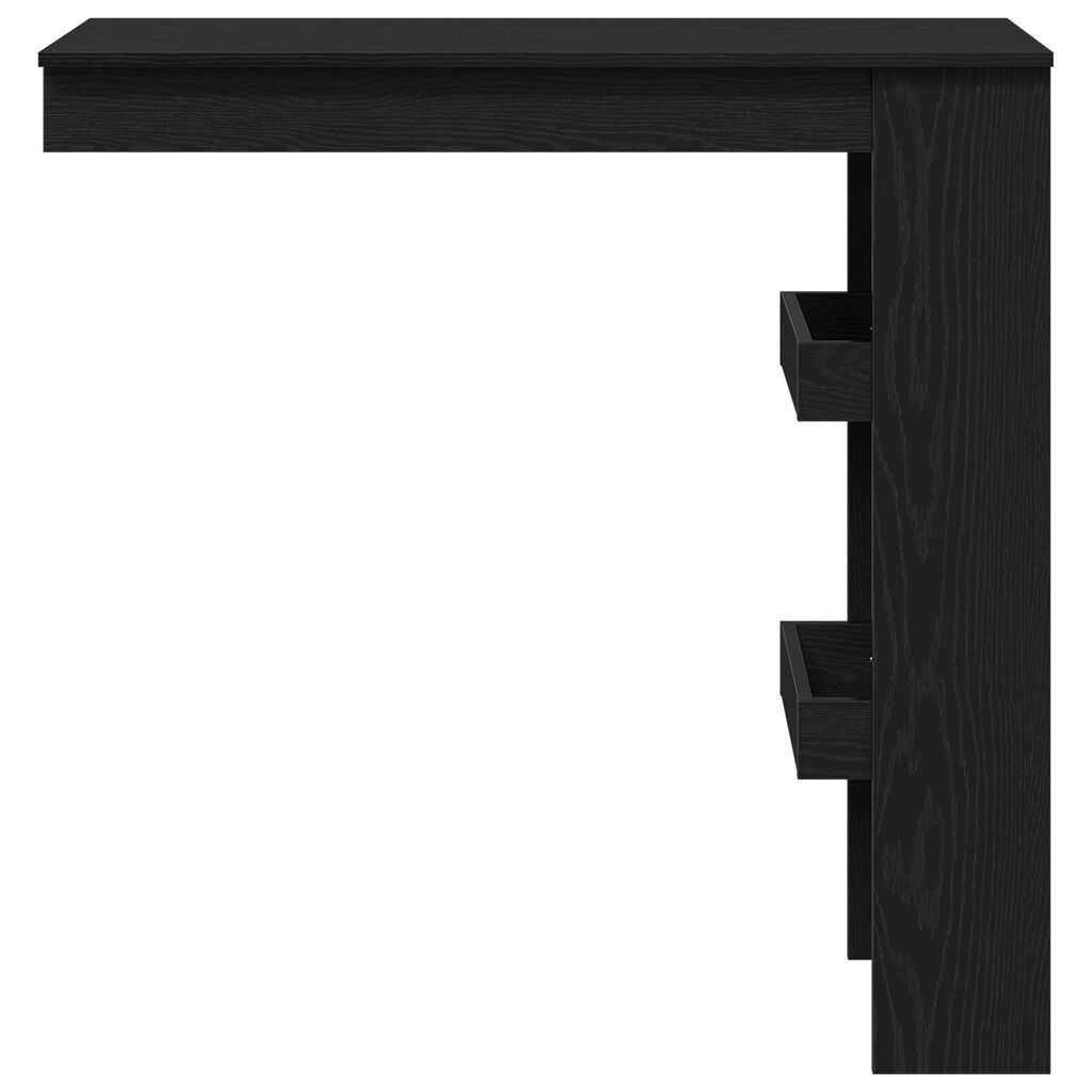 vidaXL Τραπέζι Μπαρ Τοίχου - Μαύρη Δρύς - 102x55x103.5 εκ. - Φτιαγμένο από Επεξεργασμένο Ξύλο
