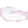 vidaXL &Kappa;&rho;&epsilon;&beta;ά&tau;&iota; Boxspring &mu;&epsilon; &Sigma;&tau;&rho;ώ&mu;&alpha; & LED &rho;&omicron;&zeta; 160x220 cm &Beta;&epsilon;&lambda;&omicron;ύ&delta;&iota;&nu;&omicron;