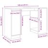 vidaXL Γραφείο Καπνιστή Δρυς 120x42x76 εκ. από Επεξεργασμένο Ξύλο