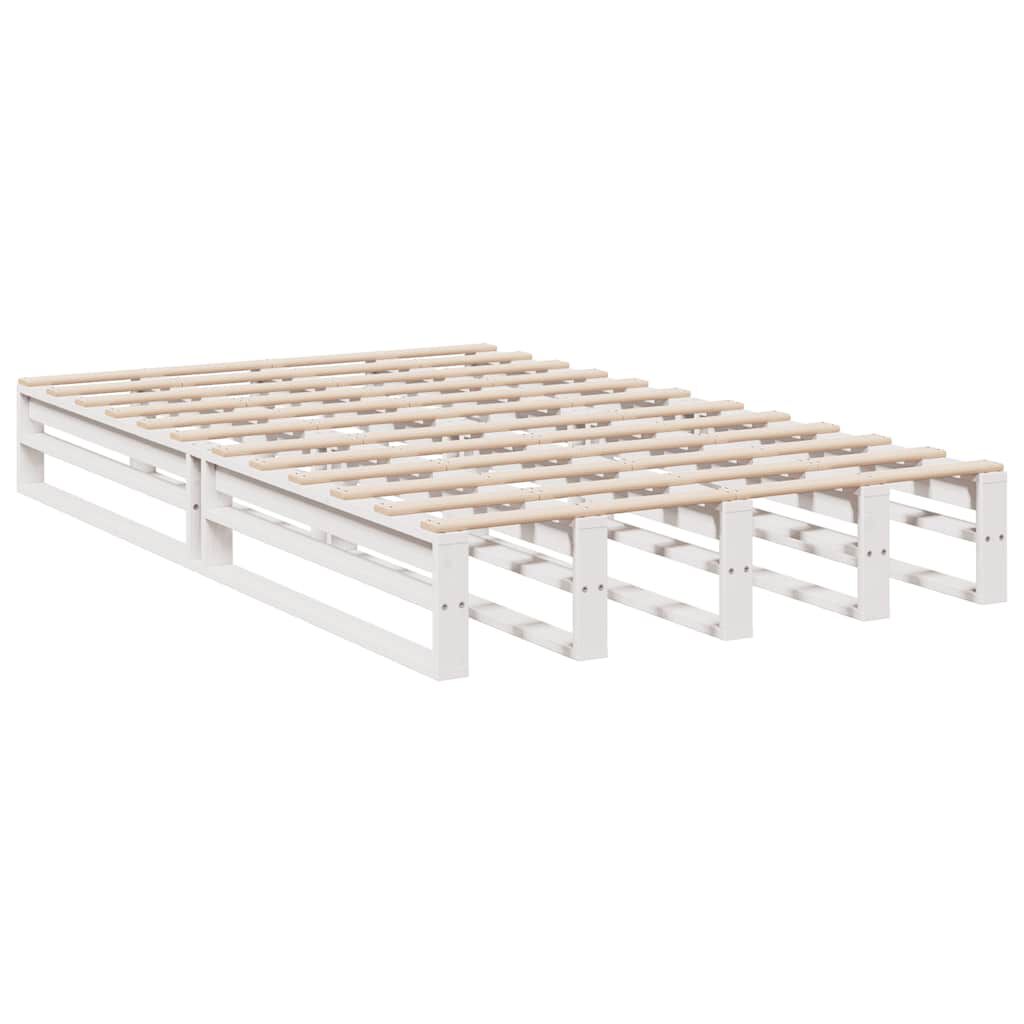 vidaXL Κρεβάτι Βιβλιοθήκη Χωρίς Στρώμα 120x190 εκ Μασίφ Ξύλο Πεύκου