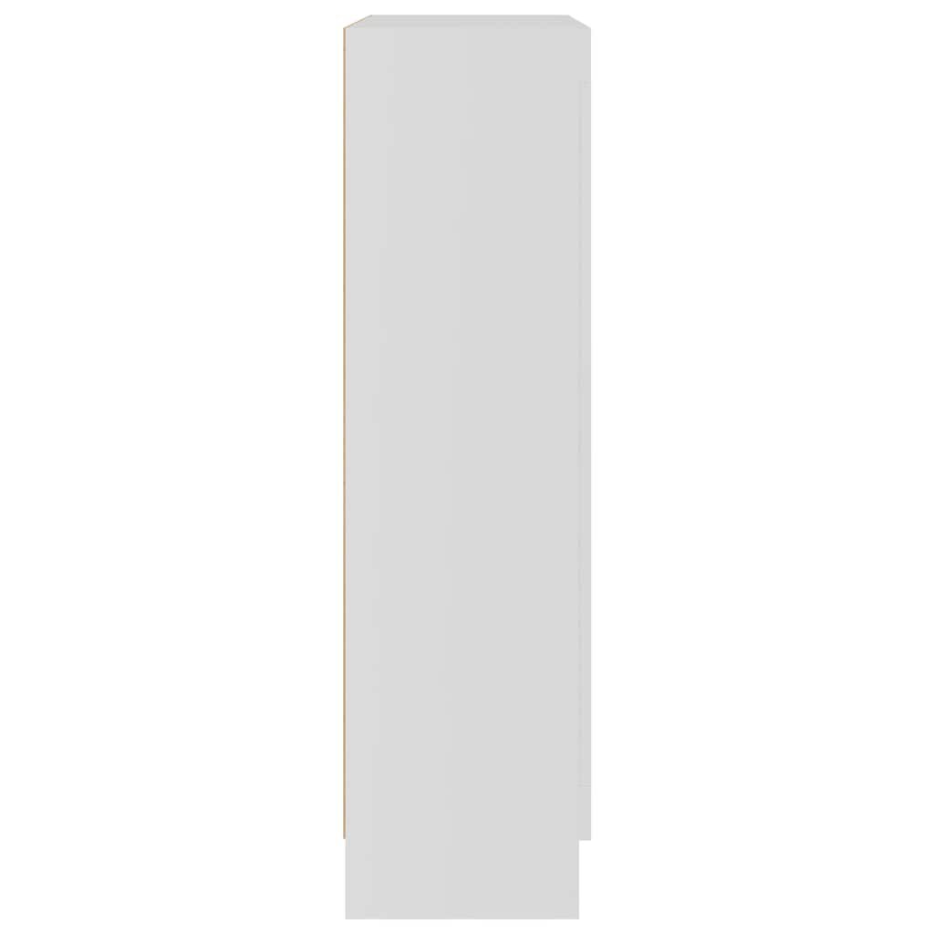 vidaXL Βιτρίνα Λευκή 82,5 x 30,5 x 115 εκ. Επεξ. Ξύλο