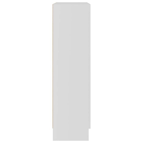 vidaXL Βιτρίνα Λευκή 82,5 x 30,5 x 115 εκ. Επεξ. Ξύλο
