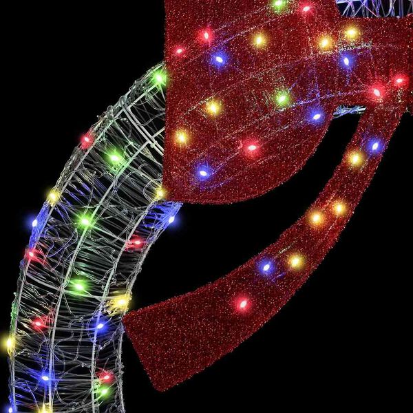 vidaXL Στεφάνι με 60 LED Πολύχρωμο 75 cm Ακρυλικό