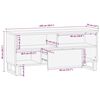 vidaXL Ντουλάπι Τηλεόρασης Καφέ 105 x 33 x 46 εκ. Μασίφ ξύλο μάνγκο