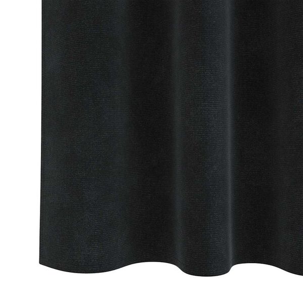 vidaXL Κουρτίνες με κουρτίνες 2 pcs Μαύρο 140 x 245 cm Βελούδο