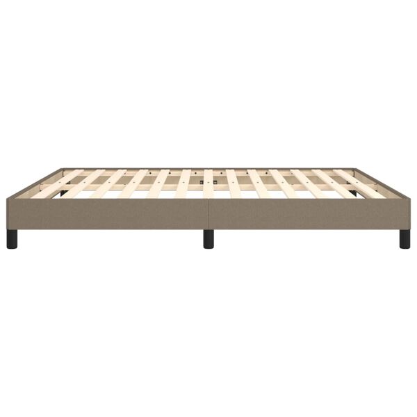 vidaXL Σκελετός Κρεβατιού Χωρίς Στρώμα Taupe 160x200 εκ. Υφασμάτινο