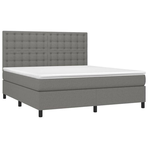 vidaXL &Kappa;&rho;&epsilon;&beta;ά&tau;&iota; Boxspring &mu;&epsilon; &Sigma;&tau;&rho;ώ&mu;&alpha; &Sigma;&kappa;&omicron;ύ&rho;&omicron; &Gamma;&kappa;&rho;&iota; 160x200 &epsilon;&kappa; &Upsilon;&phi;&alpha;&sigma;&mu;ά&tau;&iota;&nu;&omicron;