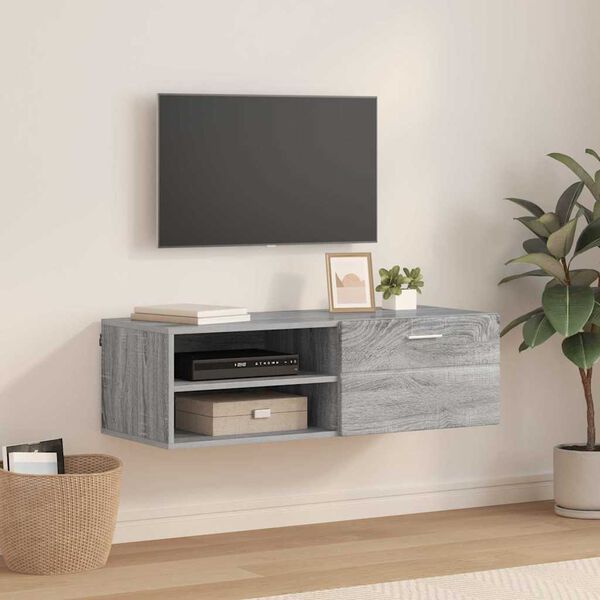 vidaXL Ντουλάπι TV Γκρι sonoma 100.5 x 39 x 30 εκ Επεξεργασμένο ξύλο