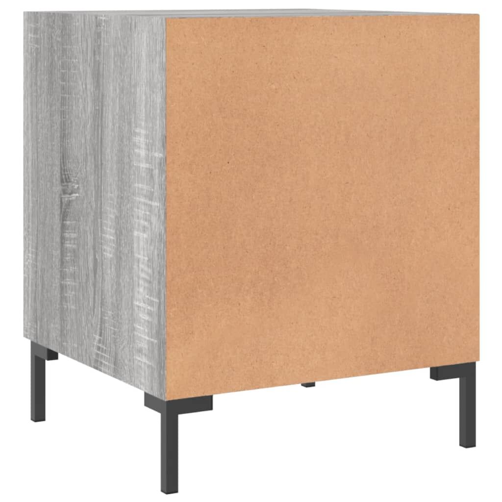 vidaXL Κομοδίνα 2 τεμ. Γκρι Sonoma 40 x 40 x 50 εκ. από Επεξεργ. Ξύλο