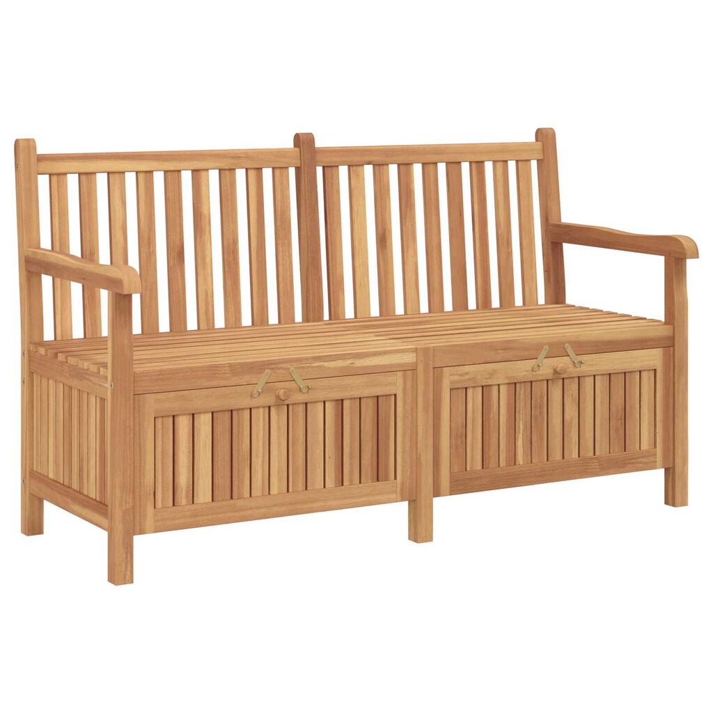 vidaXL Πάγκος Αποθήκευσης Κήπου Καφέ 150 x 60 x 90 εκ Μασίφ ξύλο teak