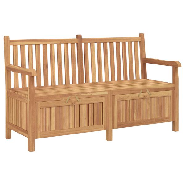 vidaXL Πάγκος Αποθήκευσης Κήπου Καφέ 150 x 60 x 90 εκ Μασίφ ξύλο teak