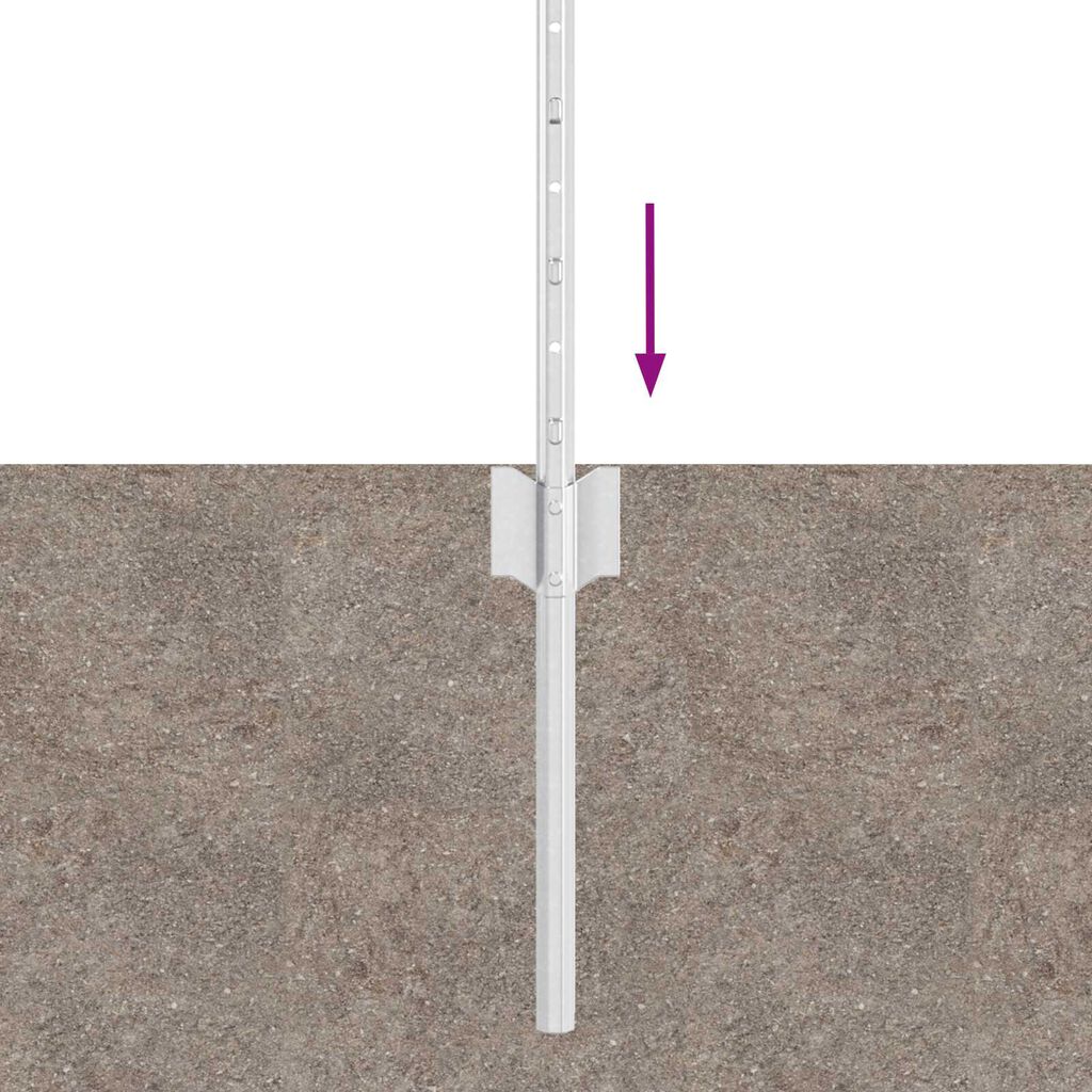 vidaXL Πό posts φράχτη 11 pcs Ασημί 80 cm Επικαλυμμένος Χάλυβας