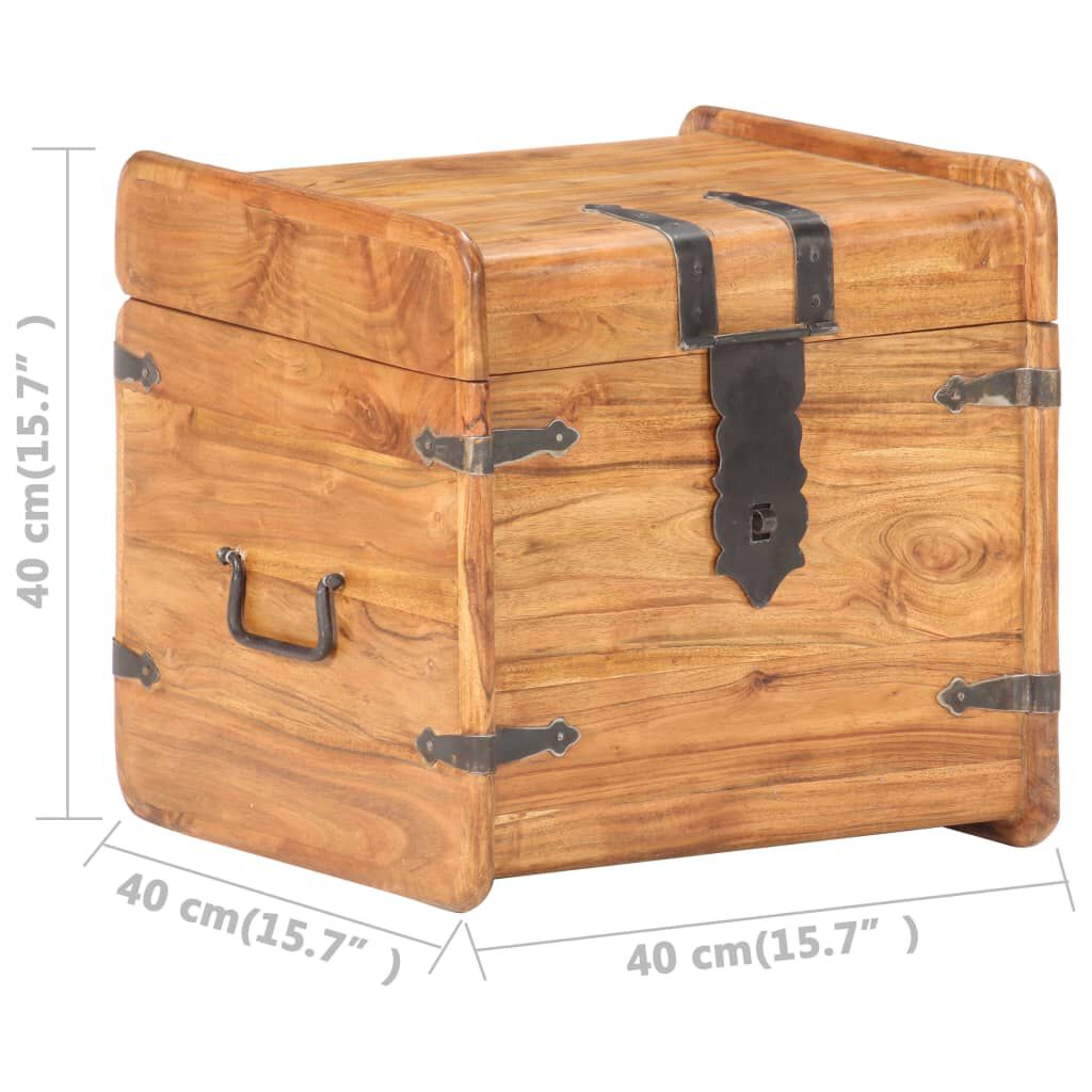 vidaXL Μπαούλο 40 x 40 x 40 εκ. από Μασίφ Ξύλο Ακακίας