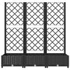 vidaXL Γλάστρα Κήπου με Πλέγμα Μαύρη 120x40x121,5 εκ. από Πολυπροπυλένιο