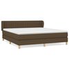 vidaXL Κρεβάτι Boxspring με Στρώμα Σκούρο Καφέ 160x200 εκ Υφασμάτινο