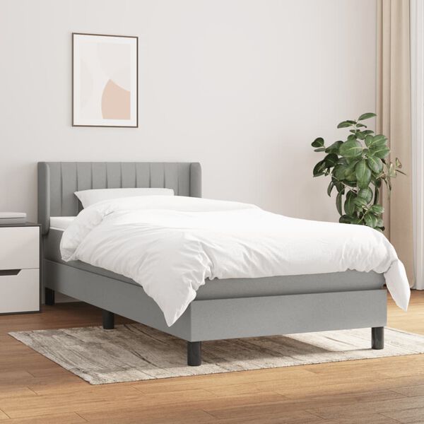 vidaXL &Kappa;&rho;&epsilon;&beta;ά&tau;&iota; Boxspring &mu;&epsilon; &Sigma;&tau;&rho;ώ&mu;&alpha; &Alpha;&nu;&omicron;&iota;&chi;&tau;ό &Gamma;&kappa;&rho;&iota; 90x190 &epsilon;&kappa;. &Upsilon;&phi;&alpha;&sigma;&mu;ά&tau;&iota;&nu;&omicron;