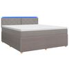 vidaXL &Kappa;&rho;&epsilon;&beta;ά&tau;&iota; box spring &mu;&epsilon; &sigma;&tau;&rho;ώ&mu;&alpha; Taupe 140 x 200 cm Ύ&phi;&alpha;&sigma;&mu;&alpha;