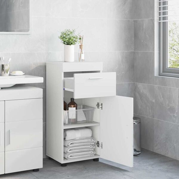 vidaXL Ντουλάπι Μπάνιου TULUM Γυαλιστερό λευκό 37 x 31.5 x 82 εκ