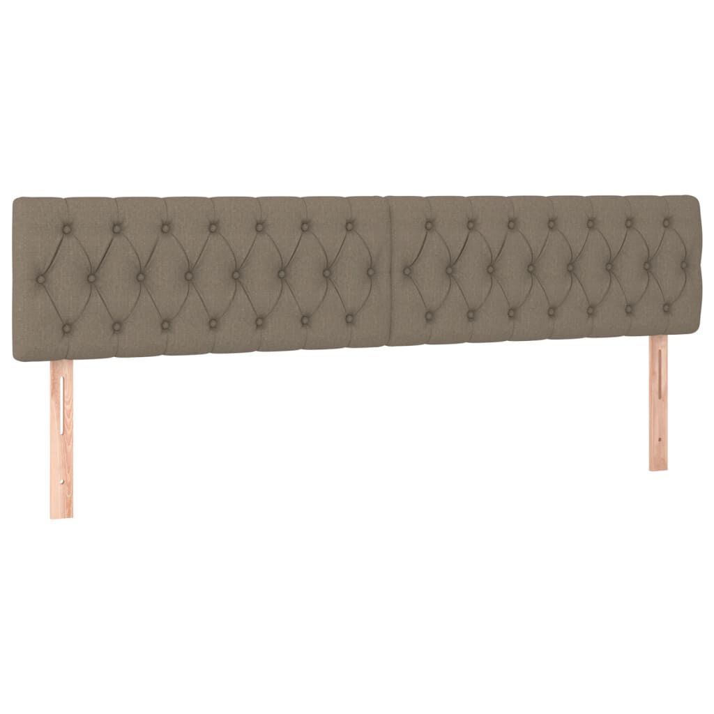 vidaXL Κεφαλάρια Κρεβατιού 2 τεμ. Taupe 90x7x78/88 εκ. Υφασμάτινο