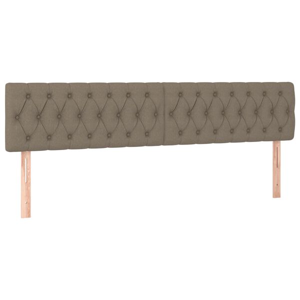vidaXL Κεφαλάρια Κρεβατιού 2 τεμ. Taupe 90x7x78/88 εκ. Υφασμάτινο