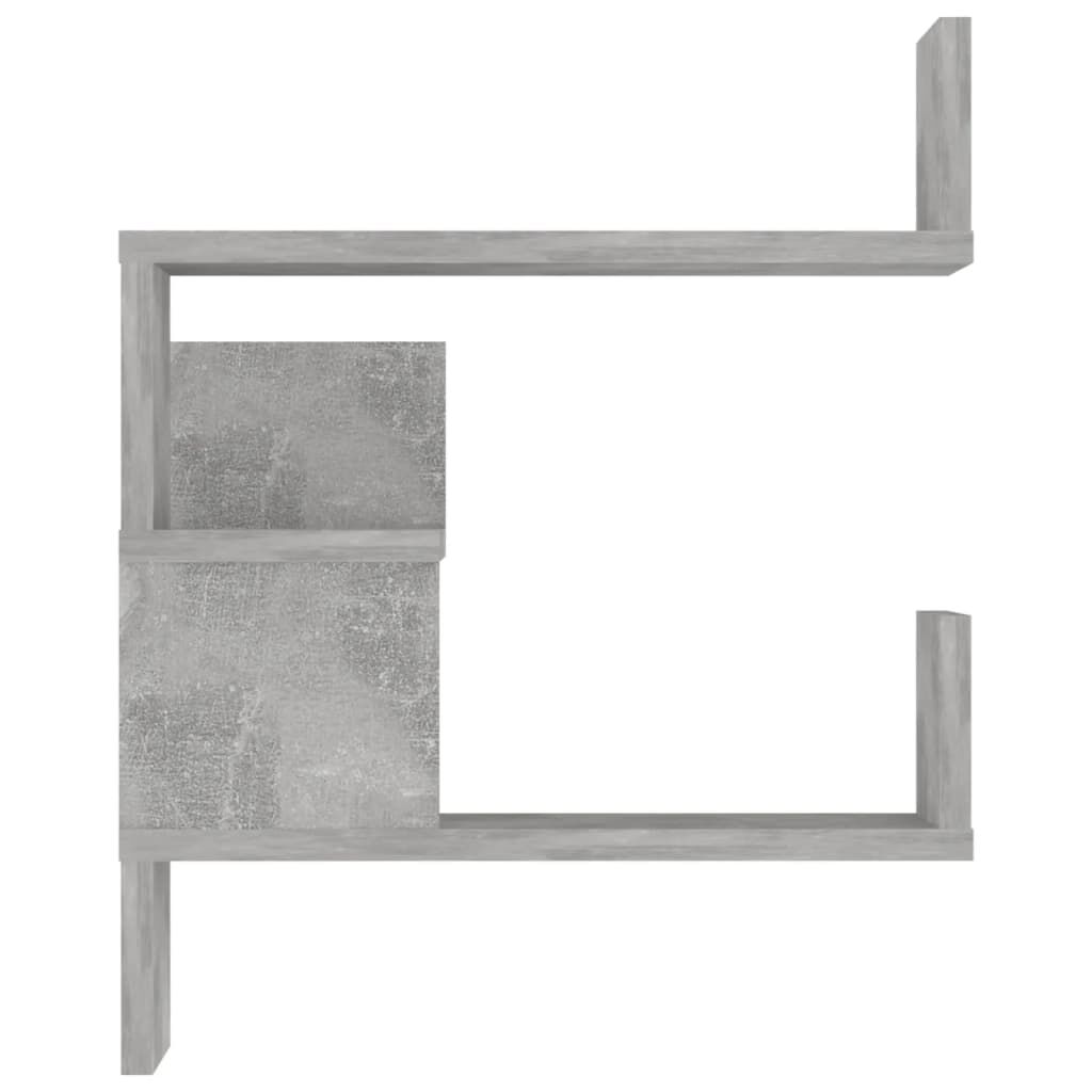 vidaXL Γωνιακή Ραφιέρα Τοίχου Γκρι Σκυρ. 40x40x50 εκ. από Επεξ. Ξύλο