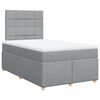 vidaXL Κρεβάτι Boxspring με Στρώμα Ανοιχτό Γκρι 120x190 εκ. Υφασμάτινο