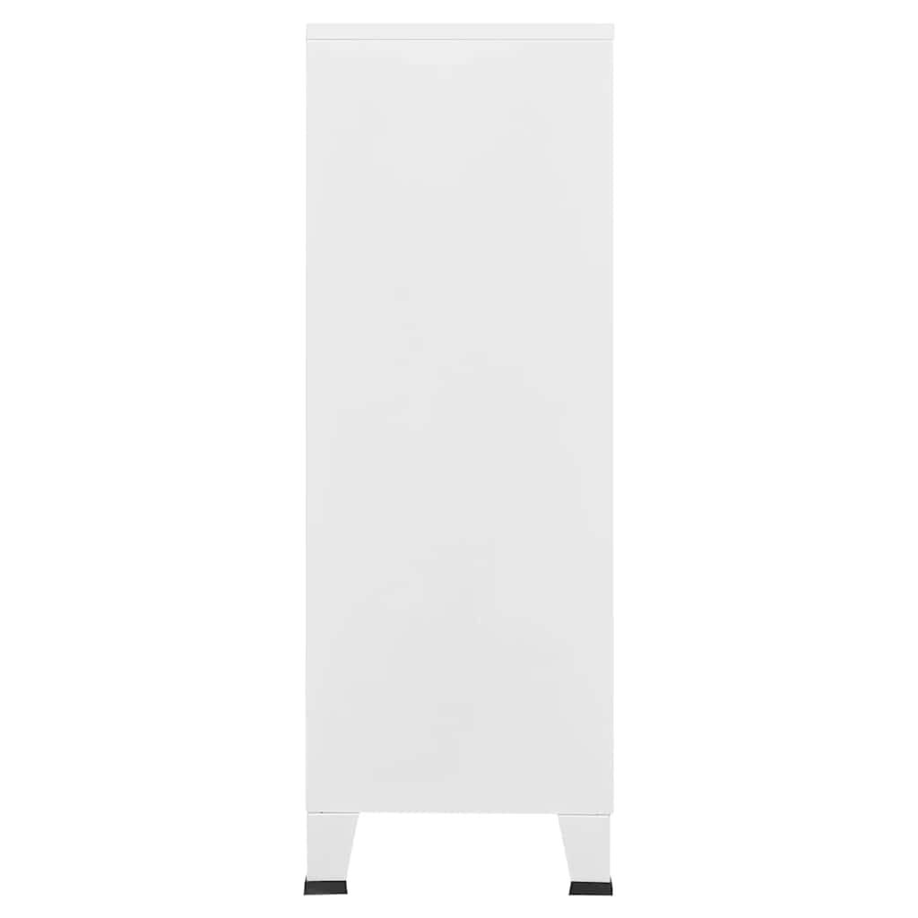 vidaXL Αρχειοθήκη Βιομηχανικού Στιλ Λευκή 75 x 40 x 115 εκ. Ατσάλινη